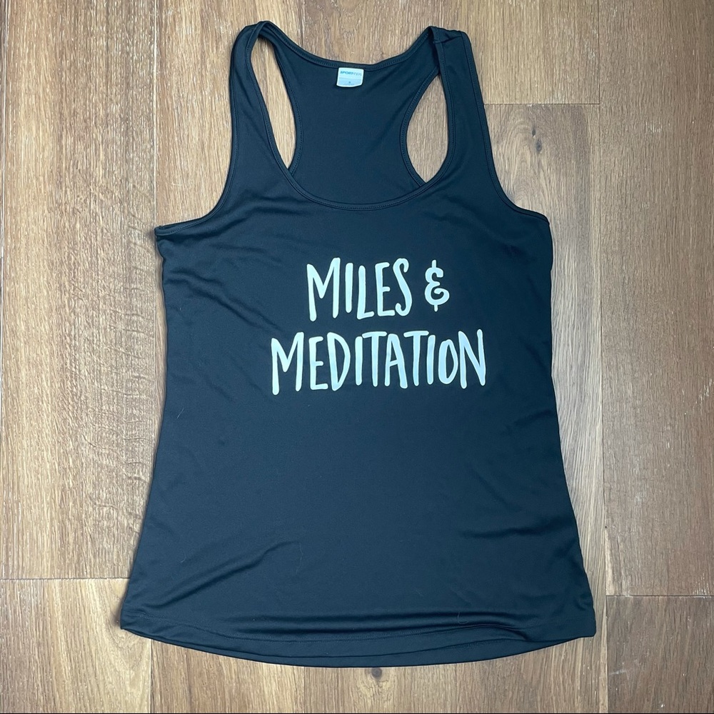 Miles and mediation work out tank top